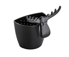 Koziol colino da tè Rudolf, termoplastica, Nero, 6.6 x 7.3 x 9 cm