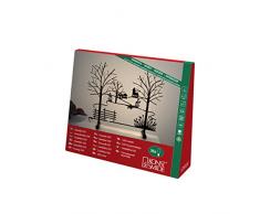 Konstsmide 3565Â âÂ 710TR LED Lampadario Tavolo in metallo,Park con la chiesa, LED Goccia/per interni (IP20)/36Â diodi bianco caldo/24Â V Trasformatore da interno/cavo nero