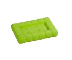 Wenko Soft Touch 20450100 - Piattino portasapone, con base cubica, in ceramica, 12 x 2 x 8,5 cm, colore: Verde