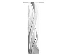Home fashion 87152-703, Tenda a Pannello Carlisle, Tessuto Decorativo, 300 x 60 cm, Grigio
