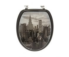 FRANDIS 191047 - Copriwater, 38,5 x 46 x 6 cm, Decorazione su Un Lato, Motivo: New York City