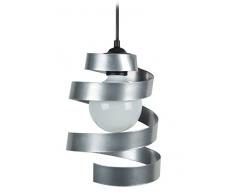 Tosel 14491 Spirale, Lampada a sospensione, in acciaio intrecciato, vernice epossidica, in alluminio, dimensioni: 180 x 900 mm