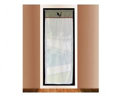 Soleil docre 046691 Tenda Porta Finestra Ricamate in Cotone 70 x 200 cm Coq