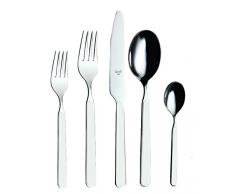 MEPRA Fantasia Servizio Tavola Mill, Porcellana, 20 Pezzi, Acciaio Inossidabile 18/10