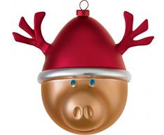 Alessi AMJ13 14 Babbarenna Palla per Albero di Natale, Vetro Soffiato, Multicolore, 13x10x12 cm