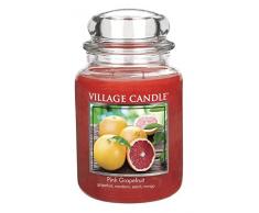 Village Candle 106326822 Pink Grapefruit Grande Vaso, Rosso, 9.7 x 9.5 x 11.6 cm