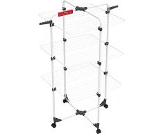 Vileda Mixer 3 Stendibiancheria a Torre, Acciaio, Bianco, Tre Piani