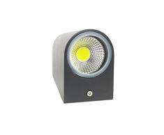 Applique LED 10 W Nero Lampada Luce Parete Plafoniera Faretto Esterno 908
