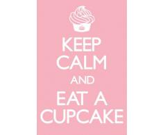 1art1 349.378 Empire - Poster con Il Testo Mantieni la Calma e Mangiare Un Cupcake (61 x 91,5 Centimetri), Rosa