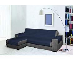Trendy Copridivano con Penisola, Blu Scuro, 240 cm
