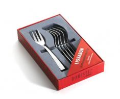 Domestic 808133 - Servizio di forchette da Cucina 6 Pezzi Lissabon, 18/0, 2,0 mm