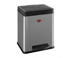 WESCO 380 511-11 - Pattumiera per Raccolta differenziata a 1 Scomparto da 20 l, Colore: Argento