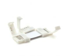 RGBW 5Â Pin TÂ âÂ connettore clip 10Â mm; connettore Striscia LED SMD5050; T Connettore RGB + biancoÂ âÂ RGB + W