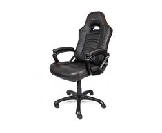 Arozzi Enzo sedia da Gaming, Nero, 50 x 55 x 130
