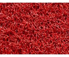 F & S Spaghetti-Curly 60 X 80 CM Zerbino di Ingresso Estremamente Robusto appositamente per lesterno. Colore Rosso. Resistente al Gelo. Spessore: 13 mm. Disponibile in 4 Colori.