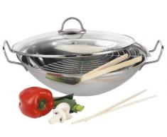 Baumalu 342861 - Wok in Acciaio Inox, 4 Pezzi