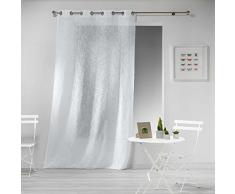 Douceur d interno haltona Pannello a occhielli, poliestere, Bianco, 240 x 140 cm