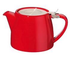 FORLIFE FST-530-RED Teiera Stump 530 ml, Colore: Rosso, Ceramica
