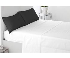 Miracle Home - Federa per Cuscino, Morbida e Confortevole, Due Pezzi 150Â cm Nero