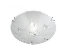 Trio Leuchten Tonda SAT.Dec.Gemme Cm25 Trio 602400106 Plafoniera in Metallo e Vetro, 25x25x9.5 cm