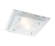 Globo E27 ILLU 2 x - Plafoniera in metallo cromato Marie, con 2 lampadine E27