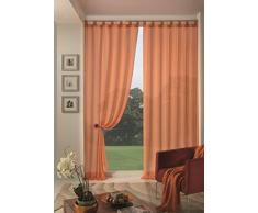 Home Collection Boucle Tenda, Poliestere, Grigio, 140x290 cm