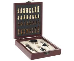 Item INT Astuccio Scacchi + Accessori Vino, Marrone, 16 x 14 cm