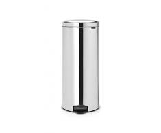 Brabantia Pedal Bin Newicon Pattumiera, Acciaio, Inox Lucido, 30 Litri