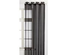 Lovely Casa R61697001VL Tenda trasparente, in poliestere, 135Â x 260Â cm, Nero