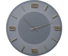 KARE Leonardo Orologio da Parete Grigio/Oro, Taglia Unica