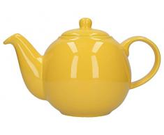 London Pottery Globe - Teiera con colino, Ceramica, Yellow, 6 Cup (1.2 Litre)