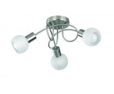 Reality Leuchten Lampada da soffitto E14, Nickel Matt/Chrom, 47 x 47 x 20 cm