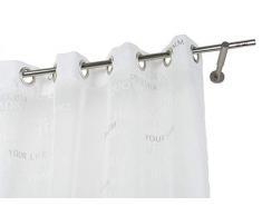 InCasa Bastone per Tende Ã 20 mm Senza Anelli, L. 260 cm in Acciaio Satinato â Completo