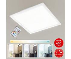 Briloner Leuchten Plafoniera con Funzione Dimmer 2400 Lumen, Bianco, 24 W