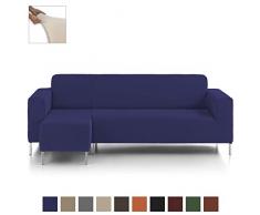 Eiffel Textile Nimes Chaise Longue - Custodia Divano Braccio Corto Sinistro 240 x 195 x 2 cm Blu