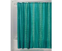 InterDesign Moxi Tenda Doccia, Tessuto, Blu, 180x0.2x180 cm