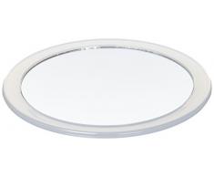 homeXpert MSV 141402 Specchio ingrandente con ventosa, in metallo, 15 x 15 x 3 cm, Metallo, bianco, 15x15x3 cm