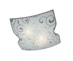 globo, Lampada da soffitto a 2 luci, Argento, 230 volt