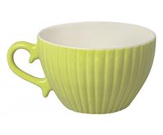 Excelsa Parisienne Tazza Jumbo 400 ml, Porcellana, Verde, 11.5x11.5x7.2 cm