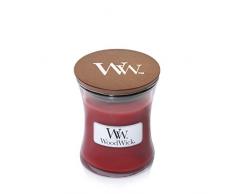 Woodwick 98104 Candela Mini Cannella Chai, Cera, Rosso, 7x8 cm, 12 unitÃ