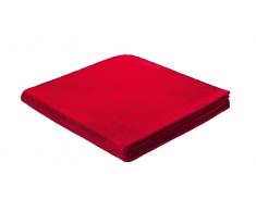 Biederlack Alaska-Fleece Coperta, Poliestere, Rosso, Matrimoniale, 170 x 130 cm