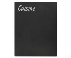 KalaMitica Cuisine Design, Lavagna Magnetica Antracite Acciaio Scrivibile con Gessetti. Dimensioni 74x57x0,12cm