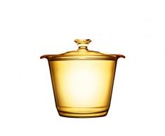 VISIONS Pyroceram Flair pentolino con Copertura in Vetro, Marrone, 18Â x 15Â x 13Â cm