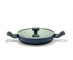 Moneta Nova Protection Base Tegame con Coperchio, Alluminio, Nero, 28 cm