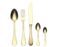 MEPRA Vintage Oro Servizio Moka, 30 Pezzi, Acciaio Inossidabile 18/10 con Trattamento Superficiale Stone-Washed