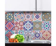 Ambiance-Live Piastrelle adesive di Cemento per pareti - azulejos - 15 x 15 cm - 15 Pezzi