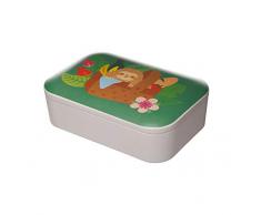 Portapane Faultier Bianco/Verde, Stampato, 100% bambÃ¹/Silicone.