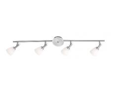 Ambientehome Classic 02 55202 - Lampadario a barra da soffitto, con 4 faretti per lampade alogene
