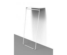 ALBA PMART Appendiabiti Acciaio/Legno, Bianco, Medio
