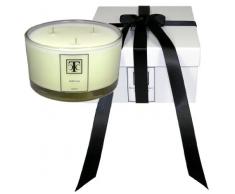 The Candle Company - Candela profumata Oudh con 3 stoppini in vetro, 80 ore, cera, bianco, 12.5 x 12.5 x 7 cm